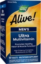 Doğanın Yolu Alive! Erkeklerin Günlük Ultra Multivitamin, Yüksek Potency Formula, Kalp ve Kas Fonksiyonlu*, Metilated Vitamin B12, Gluten Free, 60 Tabletler