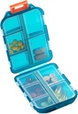 Seyahat Pill Organizer - Seyahat Tıp Örneği Kit - Pocket Daily Eczane Konteyner - Balık Yağı Ek Depolama Için Seyahat İlaçları (Green)