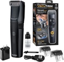 Vacutrim Cordless Mens Beard Trimmer, επαναφορτιζόμενος ηλεκτρικός ξυρισμός με 20 Trim Setting Calibration Dial και ενσωματωμένο κενό για μουστάκι, Sideburns. Μαλλιά προσώπου, μαύρο, 7.5", Όπως είδαμε στην τηλεόραση