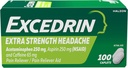 Excedrin Ekstra Güçlü Ağrı Ölçümü Caplets – Headache Relief – 100 Count