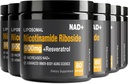 NAD Supplement - NAD+ ile Nicotinamid Riboside (NR) ve Resveratrol Quercetin 900 mg Pure Organic NAD Plus for Cellular Beauty Aging Brain Function, 80 Capsules (Pack of 6)