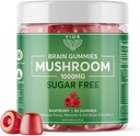 FIOR Φυσικά χωρίς ζάχαρη Gummy Mushroom Σύνολο Mushroom Blend συμπλήρωμα, 60 Count, Multi Mushroom Complex, Lions Mane, Chaga, Cordyceps, Reishi, Turkey Tail, Maitake, Shiitake, King Trumpet