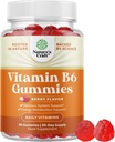 Έντονη Βιταμίνη Β6 Gummies για Ενήλικες - Ισχυρή Βιταμίνη Β Complex Συμπληρώματα για Άνδρες & Γυναίκες για το Νευρικό Σύστημα Υποστήριξη Mood & Immune System - Vegan Pyridoxine Chews for Energy & Μεταβολισμός - 30 Ct