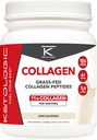 Ketologic Grass Fed Collagen Hydrolysate Toz (Unflavored) (1 LB) - 41 Servisler, 11 G Collagen Per, 10 G Protein