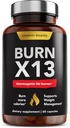 Erkekler ve Kadınlar için Gelişmiş Termogenik Fat Burner - Burn X13 Kilo Kayıp Tamamı 13 Güçlü Malzemeler - Metabolism ATM, Enerji & Appetite Control - 60 Capsules