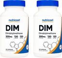 Nutricost DIM (Diindolylmethane) 300mg, 120 κάψουλες με BioPerine (2 φιάλες)