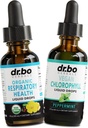 Lung Detox Respiratory Health Drops & Chlorophyll Liquid - Organik Respiratory Supplements Herbal Lung Cleanse Mullein for Lungs Bronchial Support - Chlorophyll Drops Odor Cleanse Internal Deodorantant