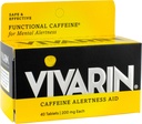 Vivarin Caffeine Alertness Aid, Tabletler 40 ea (Pack of 2)