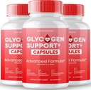 Glycogen Support Capsules, Advanced Formula Support Supplement, All Natural Formula Pills to Maintain Healthy Levels, Overall Wellness - Maximum Strength, Glycogen Support Pills Reviews (3 Pack)