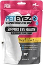 PetEyez Tear Stain Rer Vitaminleri Köpekler için Tedaviler - Destek Göz Sağlığı ve Isching & Tear Stain Buildup -% 100 Doğal Köpek w / Superfoods, Antioksis & Nutrients - Beef Flavor - 1oz