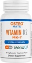 Osteo Mate® Βιταμίνη K2 (MK-7) 300 mcg συμπλήρωμα, επιπλέον δύναμη, 60 Veg κάψουλες