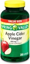 Apple Cider Vinegar, 450 mg, 250 Capsules Değer Boyutu | Diyet Tamam | Gluten-Free, Sugar Free, Lactose Free | Apple Cider Vinegar by Spring Valley