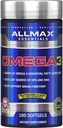 ALLMAX Beslenme Omega 3 Ultra-Pure Cold-Water Fish Oil Inter, 180 Count