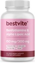 Benfotiamine 150mg / Alpha Lipoic Acid 300mg (120 κάψουλες χορτοφάγων) - Χωρίς Stearates - Vegan - Χωρίς γλουτένη - Μη ΓΤΟ