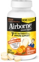 Airborne Vitamin C 1000mg (ανά σερβίρισμα) - Citrus Chewable Tablets (116 Count in a Bottle), Συμπλήρωμα Ανοσολογικής Υποστήριξης χωρίς γλουτένη, με Βιταμίνες A C E, Ψευδάργυρο, Σελήνιο, Echinacea, Ginger, Αντιοξειδωτικά