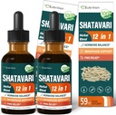 Shatavari Extract Hormone Harmony Drops for Women Estrogen Balance, Red Clover, Dong Quai & Black Cohosh Supplement for Εμμηνόπαυση Relief, PMS Support w/Wild Yam, Vitex Berry. 4 oz