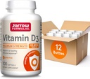 Jarrow Formulas Βιταμίνη D3 125 mcg (5000 IU) - 100 Σερβιέτες (Softgels) - Υγεία των οστών, Ανοσοποιητική Υποστήριξη & Μεταβολισμός του ασβεστίου - Συμπλήρωμα βιταμίνης D - D3 Βιταμίνες - 5000 IU Βιταμίνη D (Pack of 12)