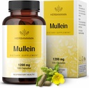 HERBAMAMA Mullein Leaf Capsules - Lung Detox Desteği için 1200 mg Mullein Broşürü - Vegan, Non-GMO Respiratory Lung Cleanse Supplement