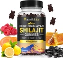 Shilajit Gummies, Pure Himalaya Shilajit Gummies with 100% Shilajit, Shilajit Organic Gummies Rich in Fulvic Acid 85+ Trace Minerals Uygun for Men & Women, Non-GMO - 60 Gummy