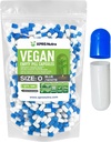 XPRS Nutra Boyutu 0 Boş Kapsüller - 500 Kont Boş Vegan Capsules - Vejetaryen Pills - DIY Sebze Kapsülü - Veggie Pill Caps for Do-It- Yourself Supplements (Mavi/Beyaz)