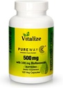 Vitalize - PUREWAY-C 500 MG BUFFERED | Vitamin C Supplement | Destekler Yara İyiliği ve Immune Sistemi | Ascorbici Vitamin C | Verimli Hücreler Aborpsiyon | Her Şişe 120 Veg Tabletleri