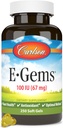 Carlson - E-Gems, 100 IU, Heart Health & Optimal Wellness, Antioksi, 250 yumuşak jel