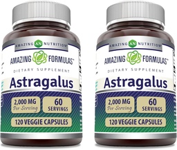 Amazing Formulas Astragalus 2000 mg Per Serving Capsals Supplement 