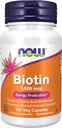 NOW Συμπληρώματα Τροφίμων, Biotin 1.000 mcg, Amino Acid Μεταβολισμός *, Παραγωγή Ενέργειας *, 100 Κάψουλες