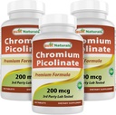 En iyi Naturals Chromium Picolinate 200 mcg 240 Tablet (240 Kont)