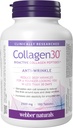 Webber Naturals Collagen30 Anti-Wrinkle, 2.500mg Bioactive Collagen Peptides Per Serving, 180 Tablets, Βοηθά στη μείωση των βαθιών ρυτίδων, λεπτών γραμμών & διεγείρει κύτταρα του δέρματος, μη ΓΤΟ, γαλακτοκομικά & γλουτένη Δωρεάν