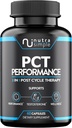 Συμπλήρωμα PCT για άνδρες, 3-σε-1 Post Cycle Support & Natural Booster με Estrogen Blocker, Liver Support Formula, Made in USA, with Fenugreek, Chrysin, Tongkat Ali, Milk Thistle - 60 Κάψουλες