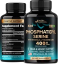 Phosphatidylserine 400 mg με L-Θεανίνη, Μαγνήσιο & Βιταμίνη B6, Rhodiola Rosea - Brain, Memory & Focus Support - Certified Non-GMO, Φυσικά Παράγωγα & Βιοδιαθέσιμα - Made in USA - 120 Сapsules