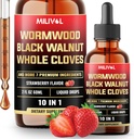 10in1 Wormwood Liquid Drops με Wormwood, Black Walnut, Whole Cloves & 7 Περισσότερα - Υποστήριξη Digestive, Immune - 2 Fl Oz - 60 Ημέρες
