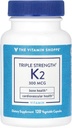 Triple Strength Βιταμίνη K2 a" Υγεία των οστών a" 300 MCG (120 κάψουλες λαχανικών)