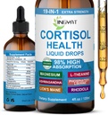 Cortisol Συμπληρώματα για τις γυναίκες - Cortisol Υποστήριξη Υγρές σταγόνες για την ισορροπία ορμονών, Mood, Focus - Υγρή Cortisol Υγεία w/Magnesium, L-Θεανίνη, Ashwagandha, Omega-3 - Μη-GMO, 2 Μήνες Προμήθεια
