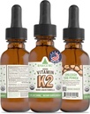 RawGuru Vitamin K2 Supplement - Organik Vegan Vitamin K2 MK7 with Trace Minerals - Nano-Processed Antioksi & Immune Support Supplement Tincture - 30 ml Vegan Drops 30 ml, Pack of 1