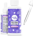 Wink Well Kids Melatonin Drops- Natural Baby Sleep Drops for Toddler Sleep Aid with 1 mg Per Service-Non-Addictive Children's Liquid Melatonin- 2 Oz Oz