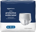 Temeller Unisex Koruyucu Underwear, Overnight Absorbency, Extra Large, 12 Count, (1 Pack of 12)