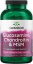 Swanson Glucosamine Chondroitin MSM (metilsulfonylmethane) 3-in-1 Formula Ortak Hareketlilik Flexability Comfort Cartilage Connective Tound Health Support Diyetary Supplement 240 Tablet (Tabs)