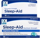 Quality Choice Max Strength Sleep Aid, Nighttime Sleep Aid Diphenhydramine HCI 50 mg, Occasional Sleeplessness için Habit, Easy to Swallow Softgels, 32 Count Şişe