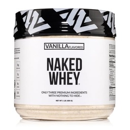 NAKED βανίλια πρωτεΐνη ορού γάλακτος 1Lb, μόνο 3 συστατικά, όλα τα φυσικά χόρτο Fed πρωτεΐνη ορού γάλακτος σκόνη + βανίλια + ζάχαρη καρύδας-GMO-δωρεάν, χωρίς σόγια, χωρίς γλουτένη.