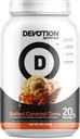 Devotion Beslenme Protein Tozu | Gluten Free, Keto Friendly, No Ek Olmayan Şekerler | 1g MCT | 20g Whey & Micellar Protein | 2lb Tub (Salted Caramel Cone)