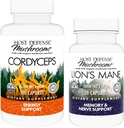 Host Defense Sche with Cordyceps Capsules, 120 Count & Lion's Mane Capsules, 30 Count - Support Immune Health & Energy - Support Brain Health, Memory & Focus*