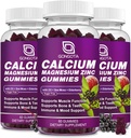 GONGOTAdis Magnezyum Çinko D3 Supplement ile, Yüksek derecede Absorbentuba Gummies 300 mg Magnezyum glycinate Support Bone & Teeth, Muscle for Yetişkinler ve,Sugar Free, (3 Vegan Pack)