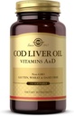 Solgar Cod Liver Oil - 250 Softgels - Παρέχει Βιταμίνες Α & D - Μη ΓΤΟ, Χωρίς Γλουτένη - 250 Μερίδες