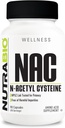 NutraBio N-Acetyl Cysteine Supplement (NAC) - 90 Capsules, 600 mg Her - Güçlü Anti-Oxidant - Immune Support - Boost Glutathione