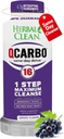 Herbal Clean Qcarbo16 Same-Day Detox Cleanse Drink (16 fl oz) - Καθαρισμός Γεύσης Σταφυλιού Πλήρης Σώμα * Αποτοξινωμένο Ποτό για Μέτριο Επίπεδο Τοξίνης*, Βιταμίνη Β2 και Βιταμίνη Β12 για Άνδρες & Γυναίκες