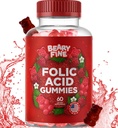 Folic Acid Gummies 400 Telefon - Kadınlar için Temel Prenatal & Hamile Gummy, Anneler ve Bebek Olmak - 60 Raspberry Flavored Folate Gummy Vitamins - ABD'de Made in the USA