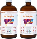 LIQUIDHEALTH Mega Energy Methylated B-Complex, Adult Liquid Vitamin Supplement - Increase Energy, Relieve Stress & Fatigue, Immune Support, Heart & Gut Health - Made in USA, Vegan, Sugar-Free (2 Pack)
