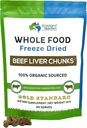 GRASSLAND NUTRITION Organik Liver Freeze kıl Chunks - Doğal Demirde Yüksek, Enerji Için A, B12 (120g)